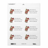 Rudy Reindeer Holiday Tree Etiket (Full Sheet)