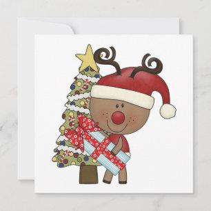 Rudy Reindeer Holiday Tree Feestdagenkaart