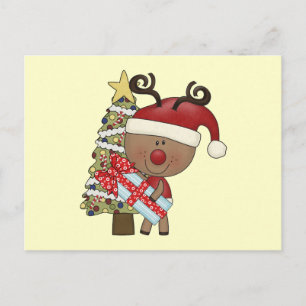 Rudy Reindeer Holiday Tree Feestdagenkaart