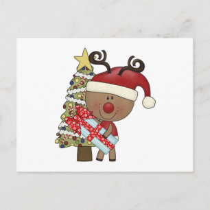 Rudy Reindeer Holiday Tree Feestdagenkaart
