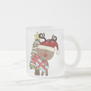 Rudy Reindeer Holiday Tree Matglas Koffiemok