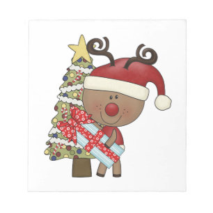 Rudy Reindeer Holiday Tree Notitieblok