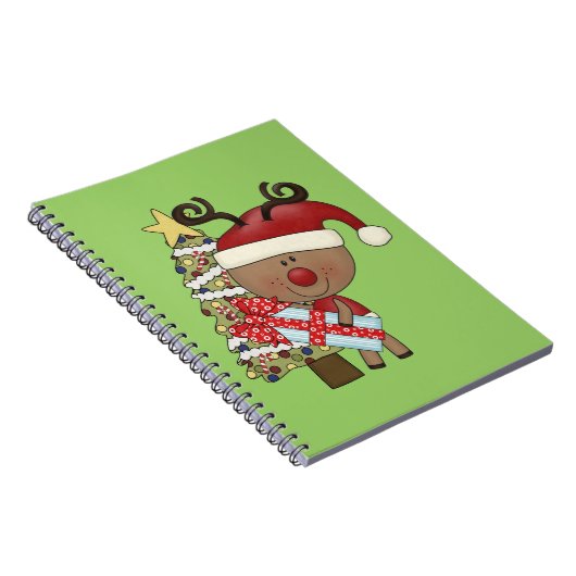Rudy Reindeer Holiday Tree Notitieboek (Rechterzijde)