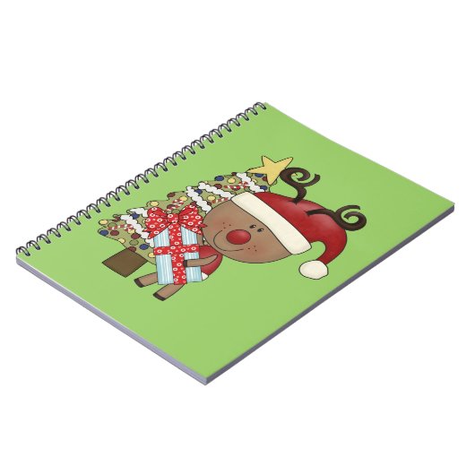 Rudy Reindeer Holiday Tree Notitieboek (Linkerzijde)
