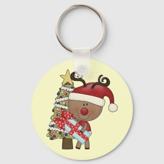 Rudy Reindeer Holiday Tree Sleutelhanger (Voorkant)