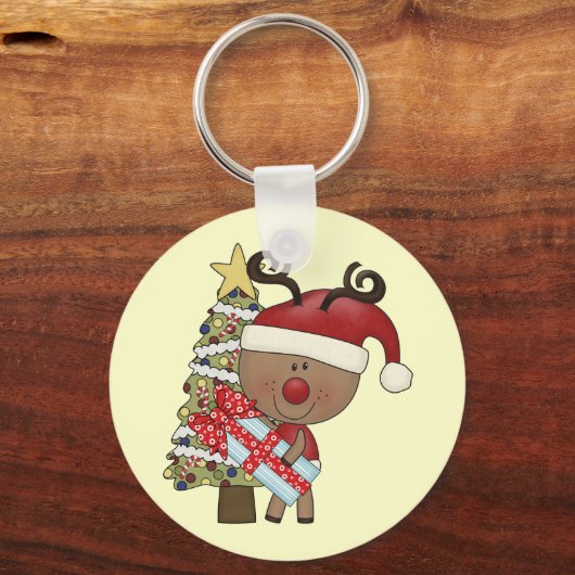 Rudy Reindeer Holiday Tree Sleutelhanger (Voorkant)