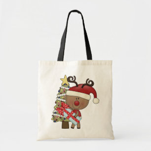 Rudy Reindeer Holiday Tree Tote Bag