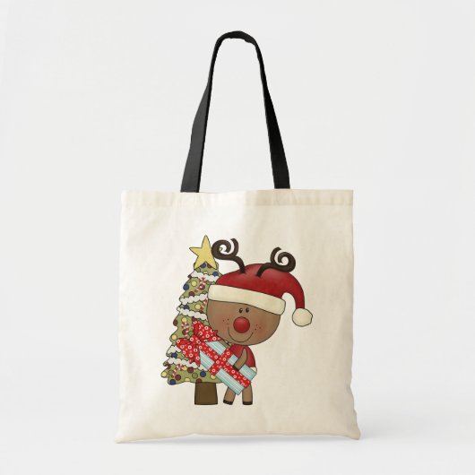 Rudy Reindeer Holiday Tree Tote Bag (Voorkant)