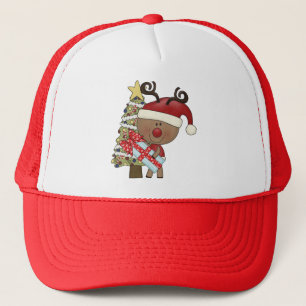 Rudy Reindeer Holiday Tree Trucker Pet