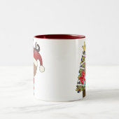 Rudy Reindeer Holiday Tree Tweekleurige Koffiemok (Center)