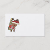 Rudy Reindeer Holiday Tree Visitekaartje (Achterkant)