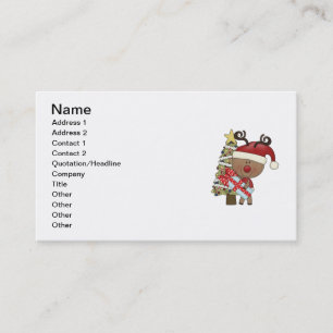 Rudy Reindeer Holiday Tree Visitekaartje