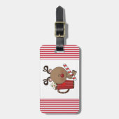 Rudy Reindeer met Cacao Bagagelabel (Voorkant verticaal)