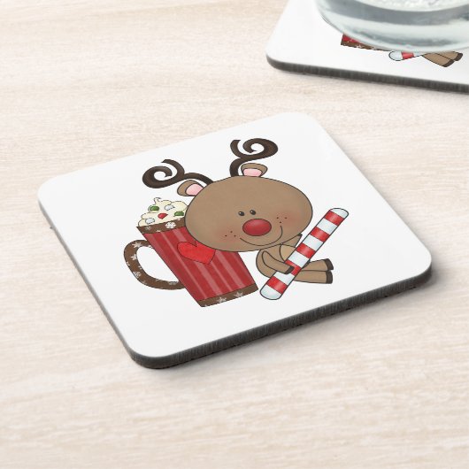 Rudy Reindeer met Cacao Bier Onderzetter (Linkerzijde)