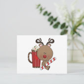 Rudy Reindeer met Cacao Briefkaart (Staand voorkant)
