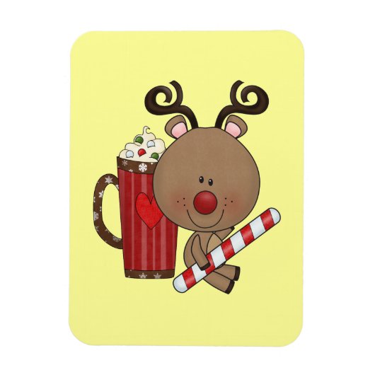 Rudy Reindeer met Cacao Magneet (Verticaal)
