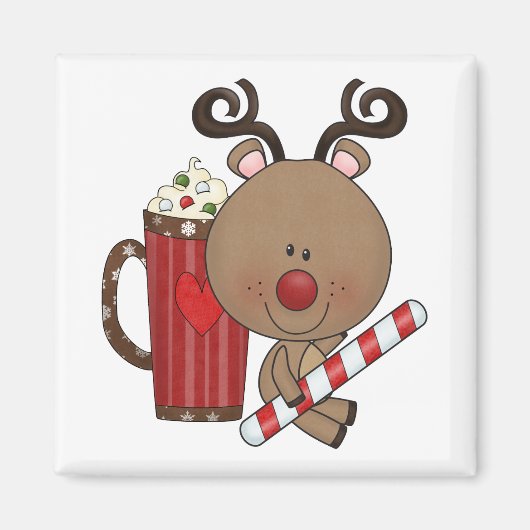 Rudy Reindeer met Cacao Magneet (Voorkant)