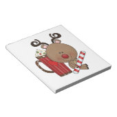 Rudy Reindeer met Cacao Notitieblok (Schuin)