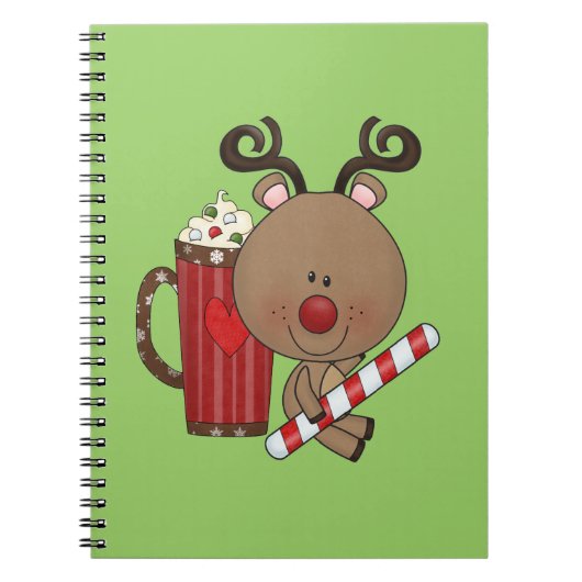 Rudy Reindeer met cacao Notitieboek (Voorkant)