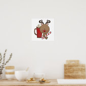 Rudy Reindeer met Cacao Poster (Keuken)