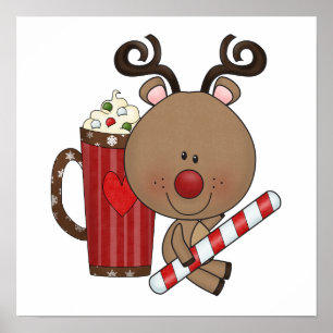Rudy Reindeer met Cacao Poster