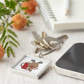 Rudy Reindeer met Cacao Sleutelhanger (Zijkant)