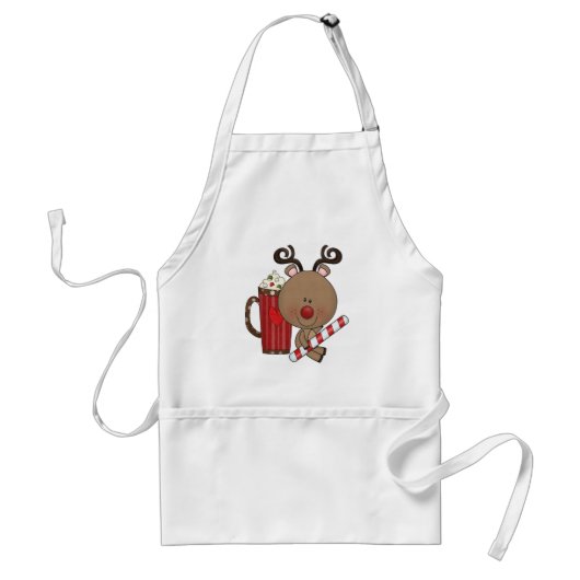 Rudy Reindeer met Cacao Standaard Schort (Voorkant)