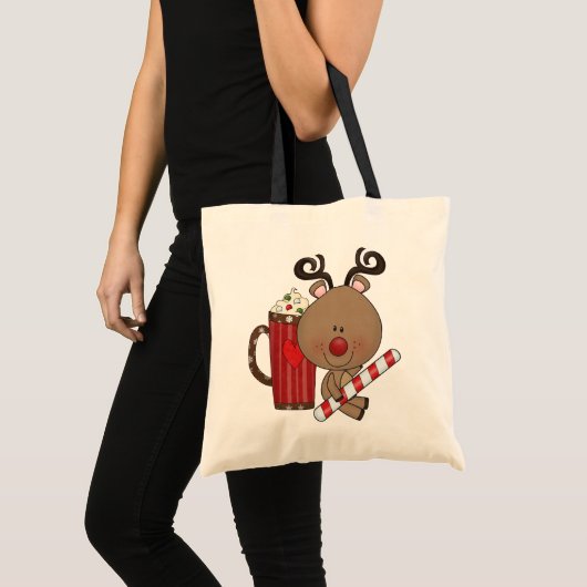 Rudy Reindeer met Cacao Tote Bag (Voorkant (product))