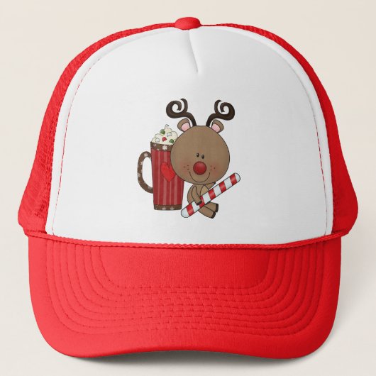Rudy Reindeer met Cacao Trucker Pet (Voorkant)