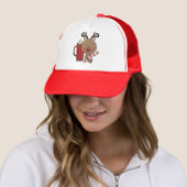 Rudy Reindeer met Cacao Trucker Pet (In situ)