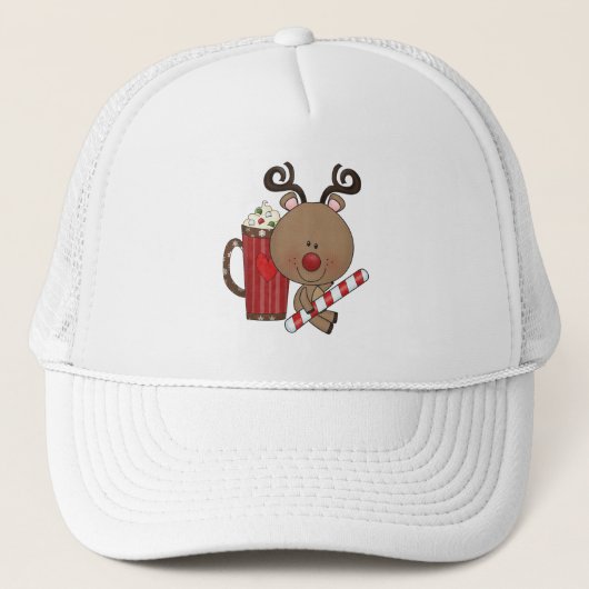 Rudy Reindeer met Cacao Trucker Pet (Voorkant)