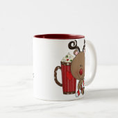 Rudy Reindeer met Cacao Tweekleurige Koffiemok (Voorkant rechts)