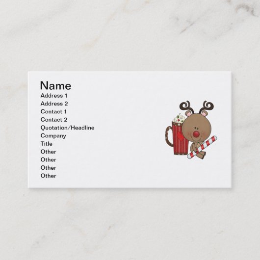 Rudy Reindeer met Cacao Visitekaartje (Voorkant)