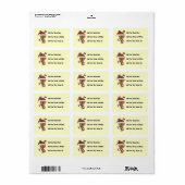Rudy Reindeer met Klokken Etiket (Full Sheet)
