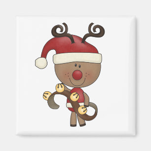 Rudy Reindeer met Klokken Magneet