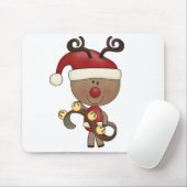 Rudy Reindeer met Klokken Muismat (Met muis)