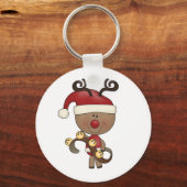 Rudy Reindeer met Klokken Sleutelhanger (Voorkant)