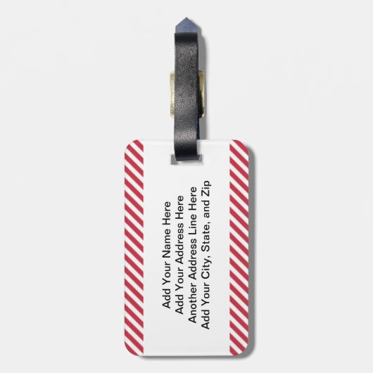 Rudy Reindeer Naughty of Nic Bagagelabel (Achterkant verticaal)