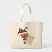 Rudy Reindeer Naughty of Nic Grote Tote Bag (Voorkant)