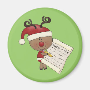 Rudy Reindeer Naughty of Nic Magneet