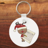 Rudy Reindeer Naughty of Nic Sleutelhanger (Voorkant)
