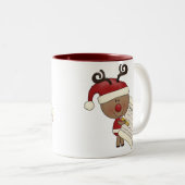 Rudy Reindeer Naughty of Nic Tweekleurige Koffiemok (Voorkant rechts)