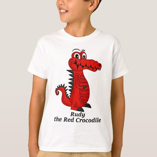 Rudy the Red Crocodile Kinder T-Shirt (Voorkant)