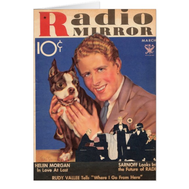 Rudy Vallee en Scottie Dog Card (Voorkant)