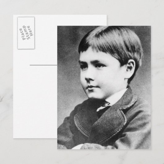 Rudyard Kipling, c.1870 Briefkaart (Voorkant / Achterkant)