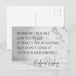Rudyard Kipling citaat ansichtkaart  Briefkaart