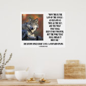Rudyard Kipling Law of the Oerwoud Prosper Poster (Keuken)