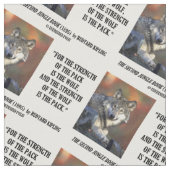 Rudyard Kipling Sterkte of the Pack Wolf Quote Stof (Close Up)