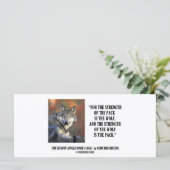 Rudyard Kipling Sterkte van de Pack Wolf Quote (Staand voorkant)