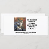 Rudyard Kipling Sterkte van de Pack Wolf Quote (Voorkant / Achterkant)